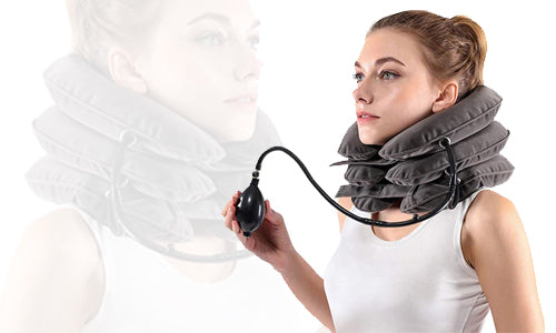 Wearing the right inflatable neck brace?