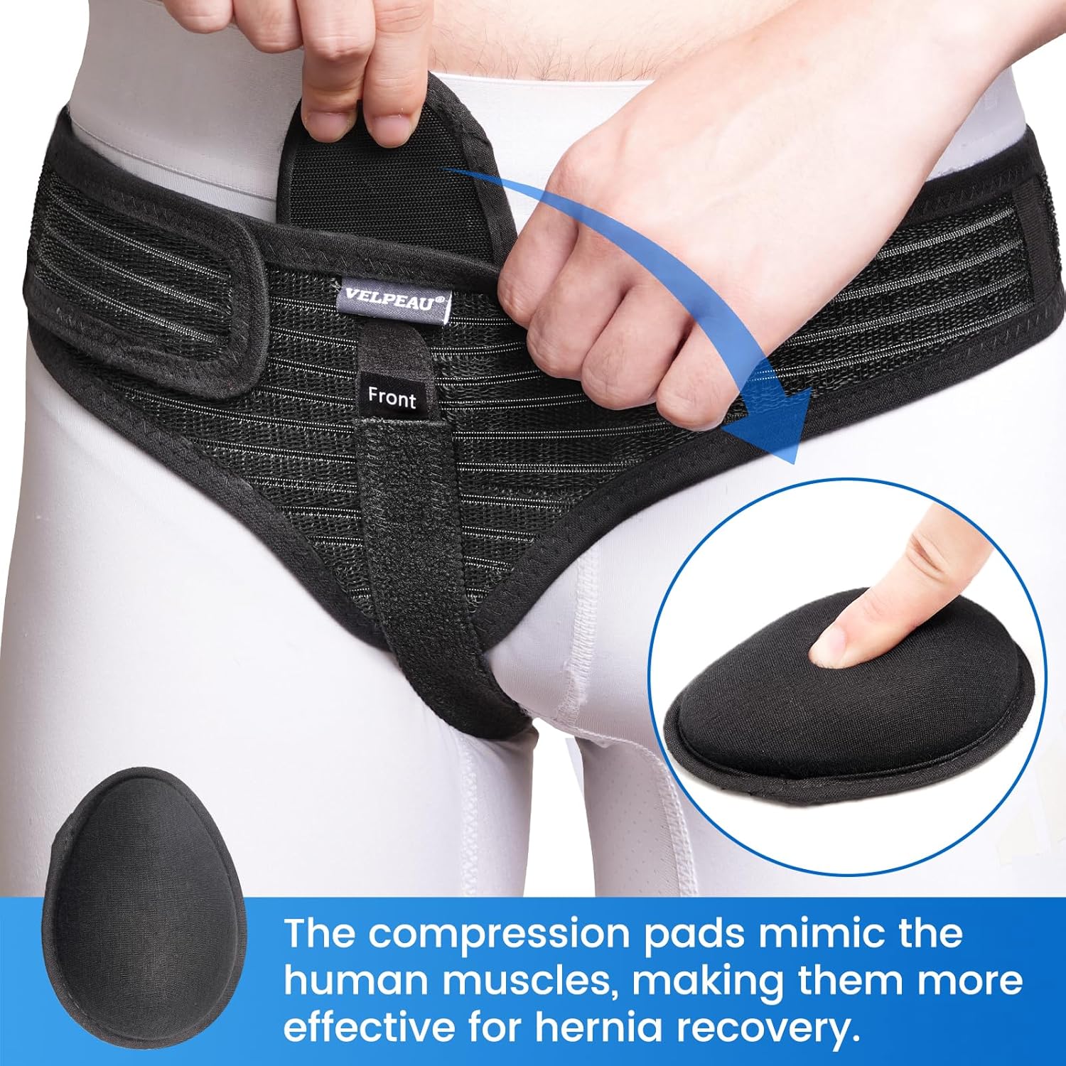 Inguinal Hernia Belt Single Compression Pad Version