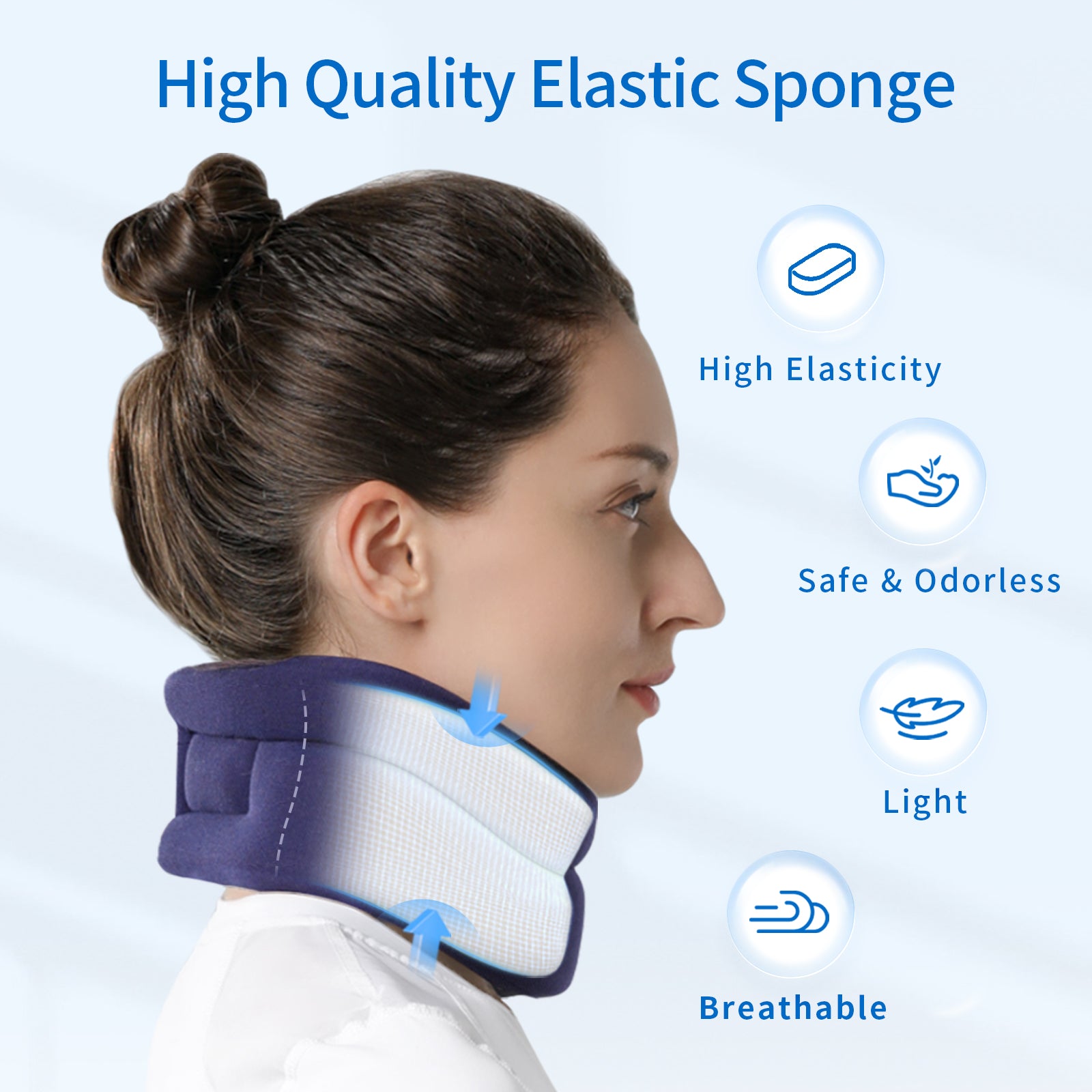 VELPEAU Neck Brace for Neck Pain and Support, Soft Cervical Collar for  Sleeping, Vertebrae Whiplash Wrap Aligns, Stabilizes & Relieves Pressure in