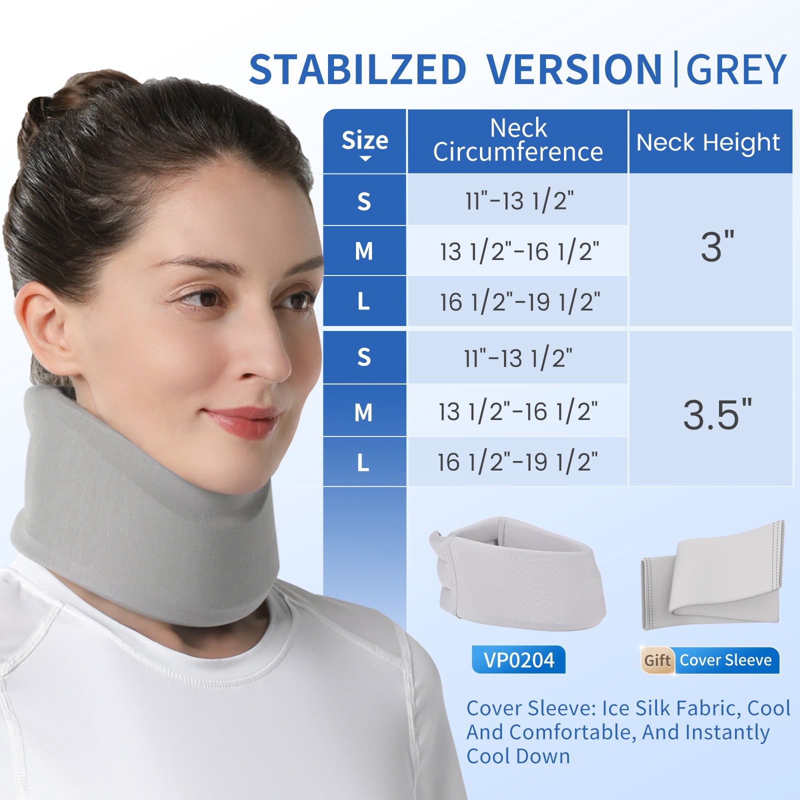 VP0204 VELPEAU Neck Brace Stabilized Version Grey