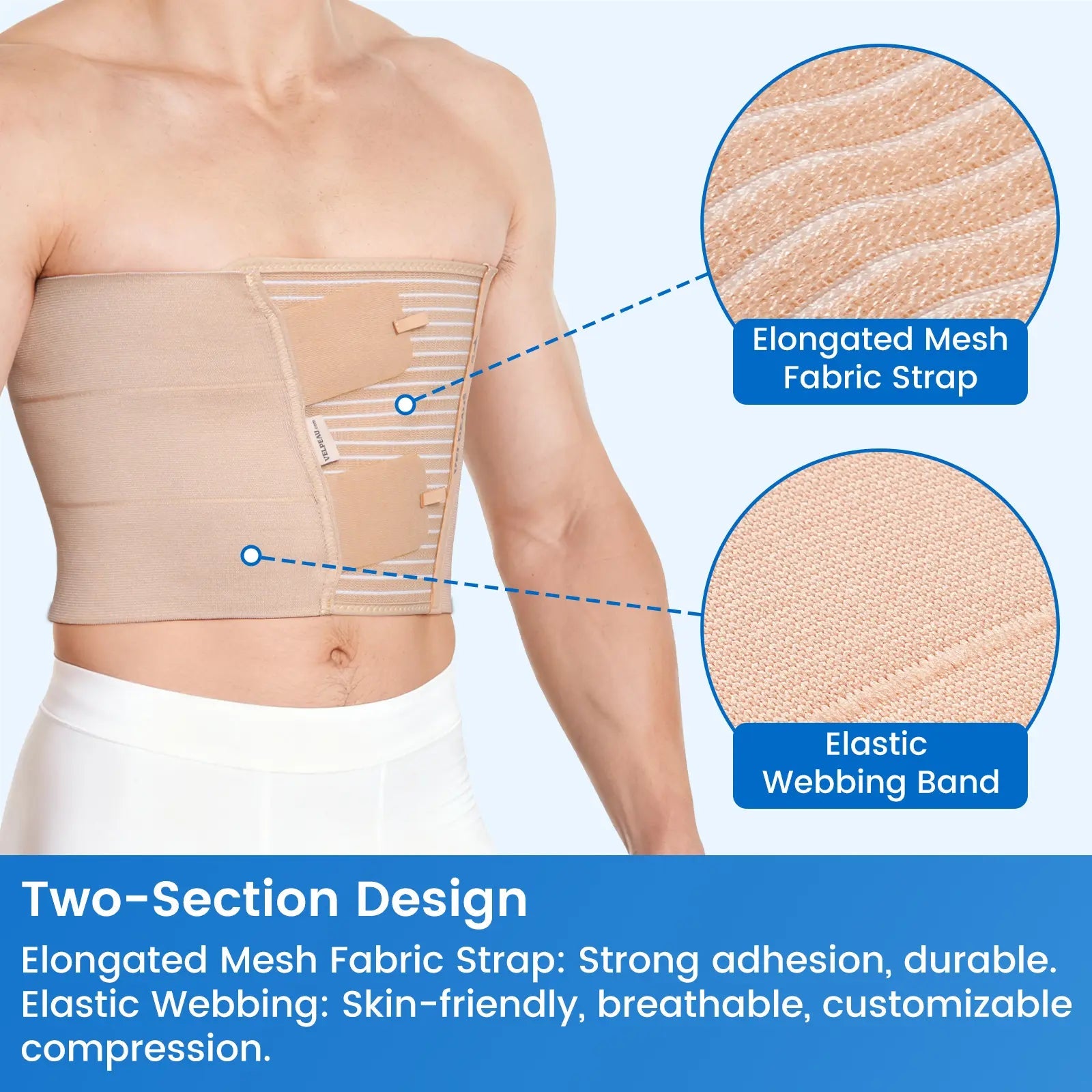 Broken Rib Brace & Adjustable Compression Wrap | VELPEAU