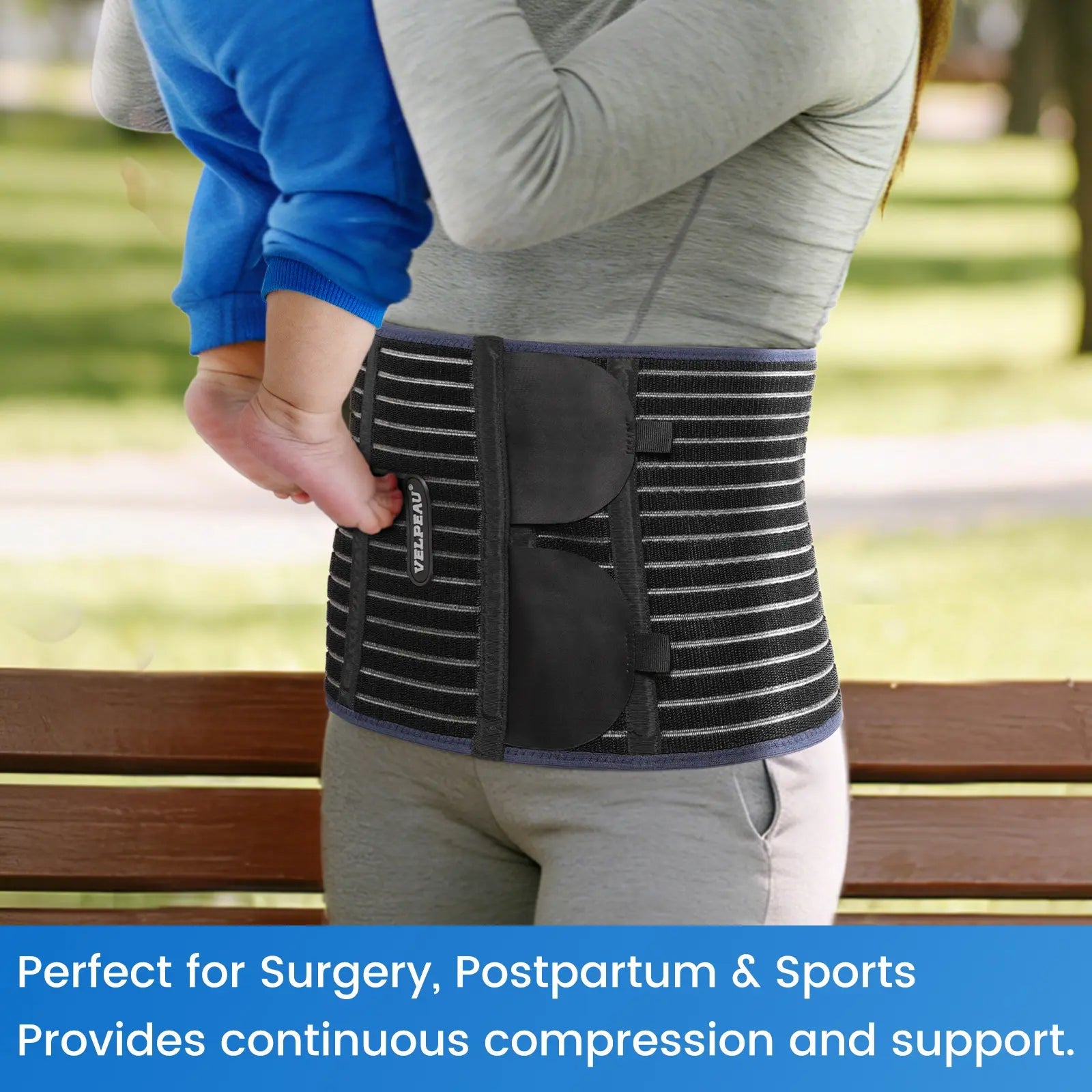 Elastic Abdominal Band: Post-Op & Hernia Support | Velpeau
