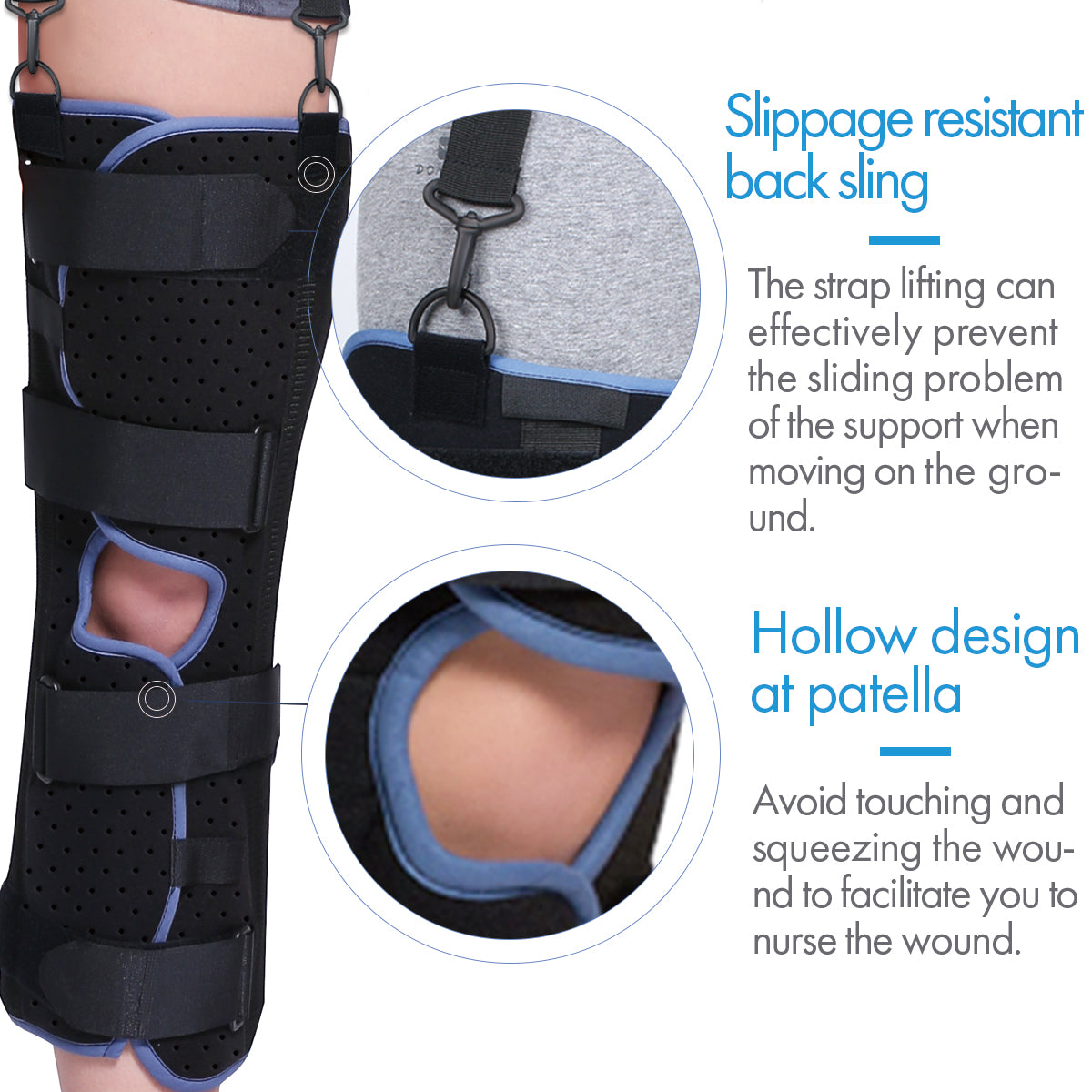 VP1201 VELPEAU Knee Immobilizer Single-panel - VELPEAU
