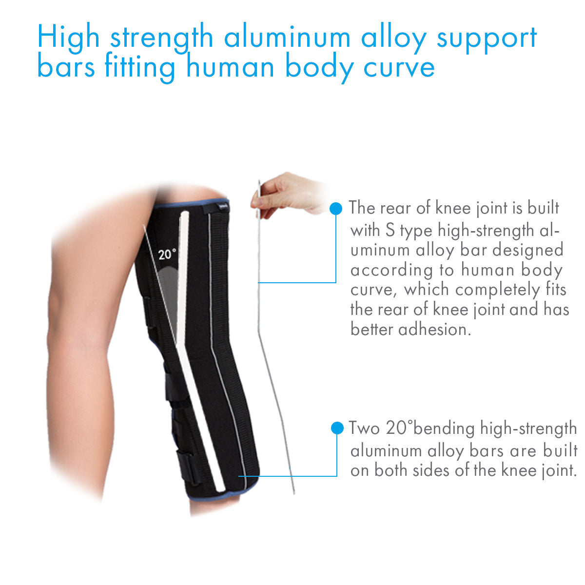VP1202 VELPEAU Tri-Panel Knee Immobilizer Brace - VELPEAU
