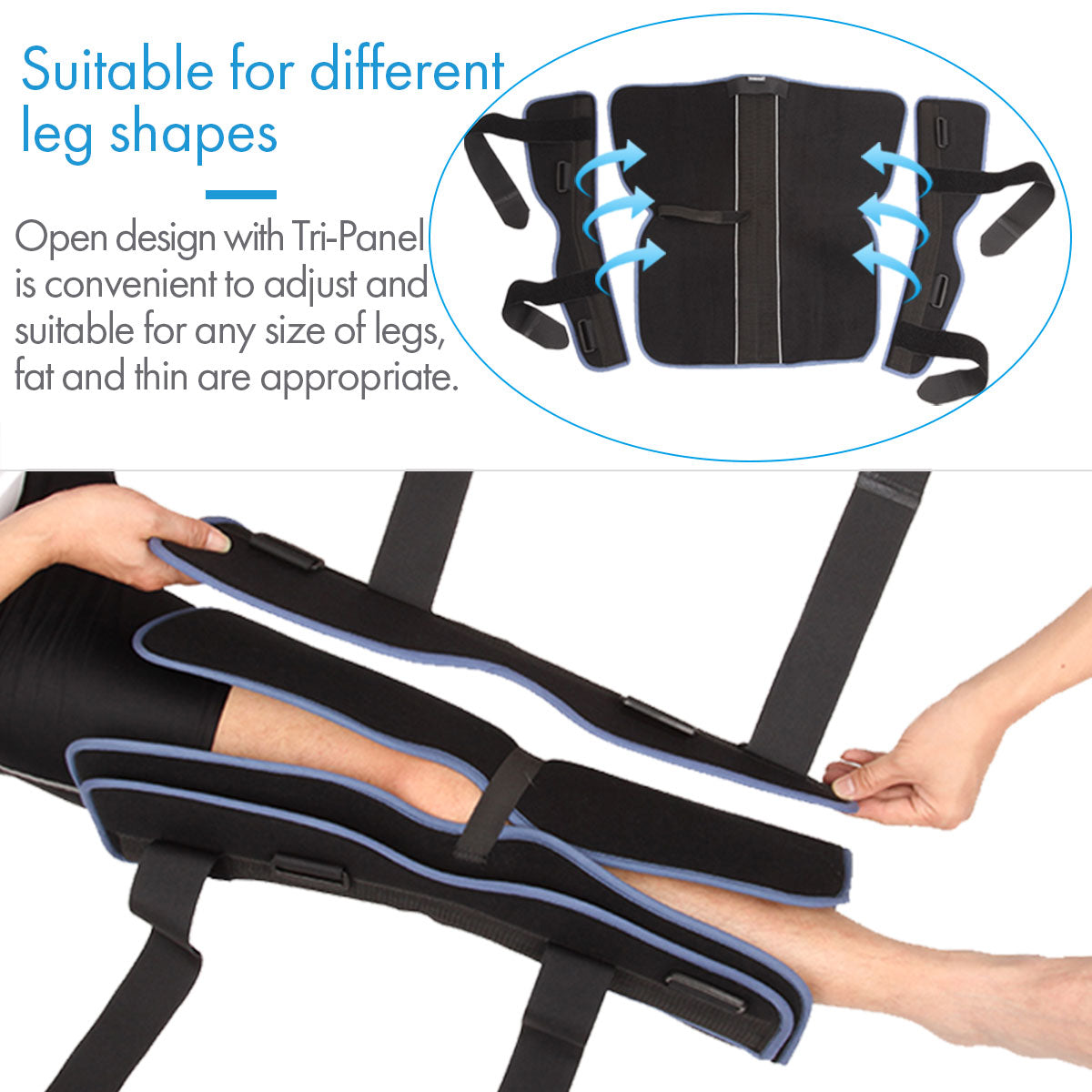VP1202 VELPEAU Tri-Panel Knee Immobilizer Brace - VELPEAU