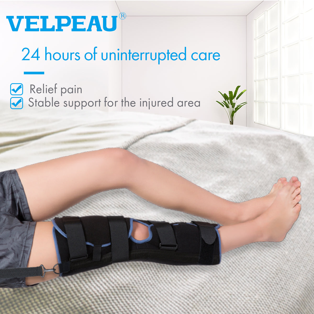 VP1201 VELPEAU Knee Immobilizer Single-panel