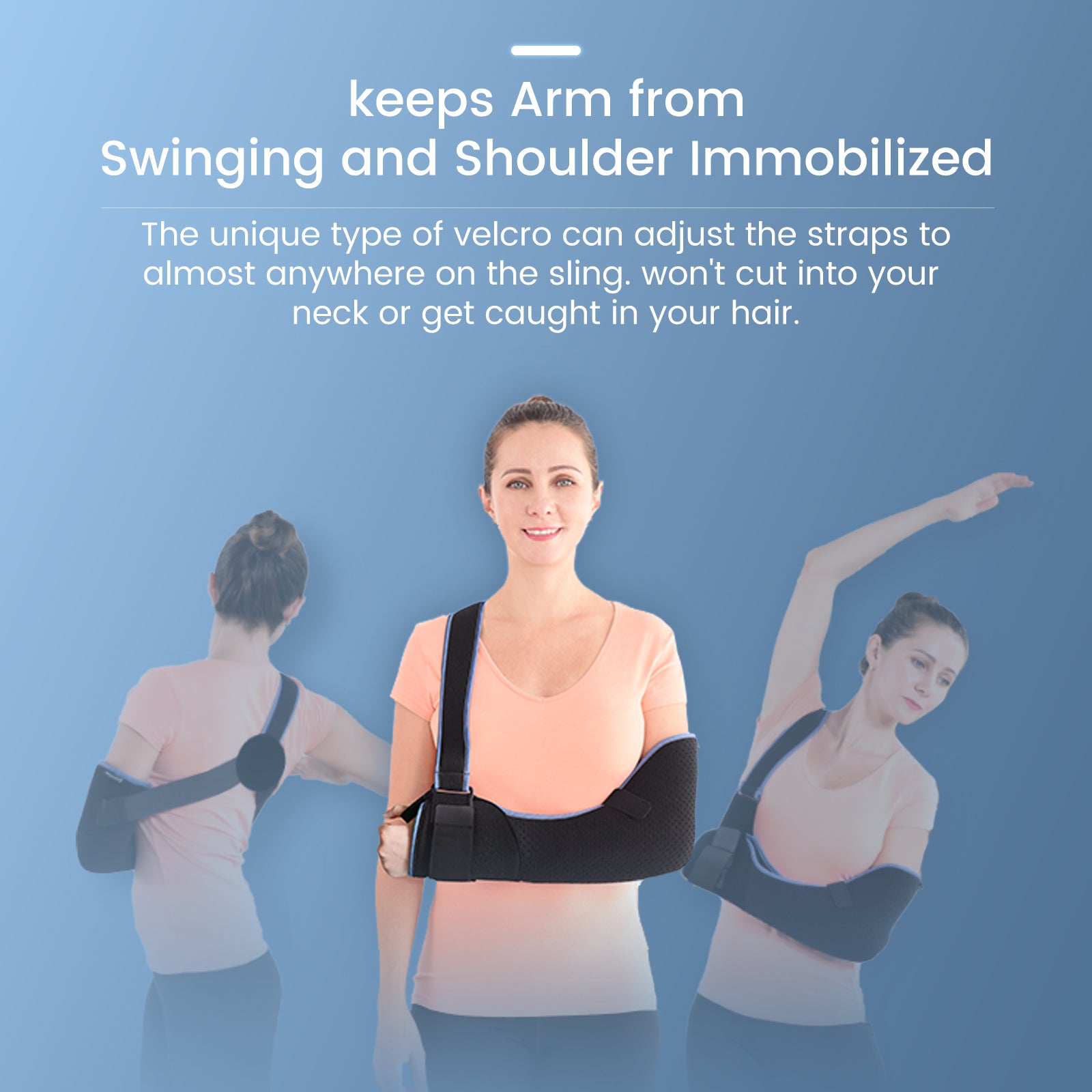 VELPEAU Arm Sling Shoulder Immobilizer – Rotator Cuff Support Brace  Professional - La Paz County Sheriff's Office Dedicated to Service